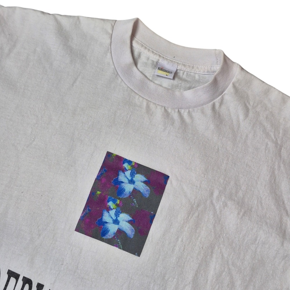Wunderworld Men's L White Graphic Logo Short Sleeve Streetwear Tee